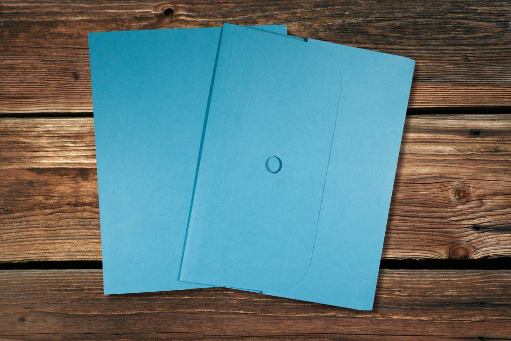 Ordnungsmappen 320x245 mm Intensivblau 320 g/qm